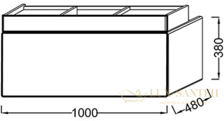 тумба под раковину jacob delafon terrace 100x48 eb1187-g1c