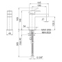 смеситель для раковины, fantini mare, 51 02 1004wf, 1 отв., без донного клапана, излив 110мм, хром