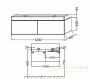 тумба под раковину jacob delafon terrace 120x48 eb1188-274 черный