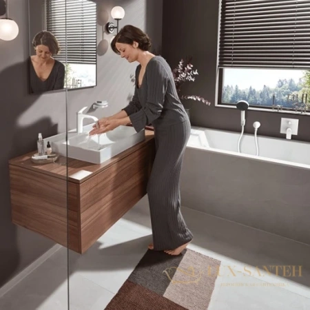 душевой набор hansgrohe pulsify select s 105 3jet relaxation 24303700 со шлангом 160 см, белый матовый