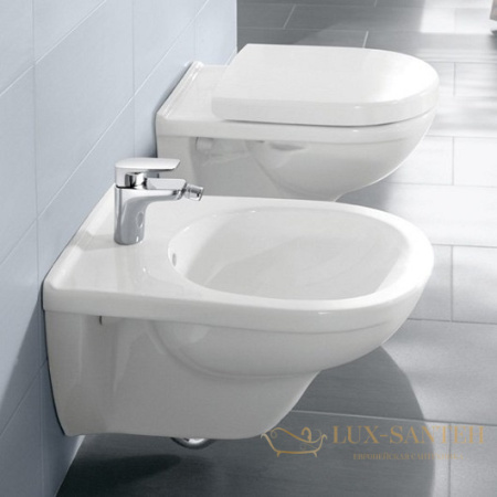 биде villeroy & boch o.novo 5460 00 r1 подвесное ceramicplus, белый