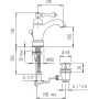 смеситель для раковины cezares margot margot-lsm1-a-01-bi, хром