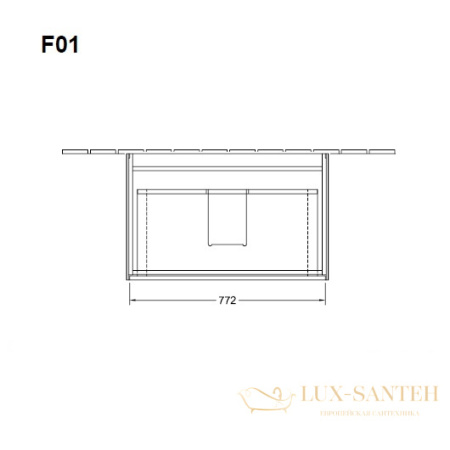 тумба под раковину villeroy & boch finion f01000gf 796х591х498 мм, белый