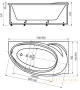 акриловая ванна aquatek бетта 150х95 см bet150-0000042 правая, с фронтальным экраном (вклеенный каркас)