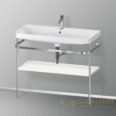 раковина с консолью duravit happy d.2 plus hp4838o2222 975х490х851 мм полка белая глянцевая, белый