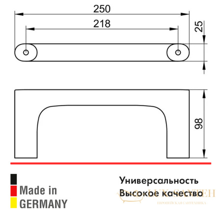 держатель для полотенец keuco edition 400 11521050000, кольцо, латунь, никель шлифованный