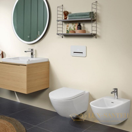 биде villeroy & boch subway 3.0 447000r1 подвесное ceramicplus, белый