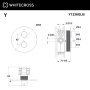 смеситель термостатический для душа скрытого монтажа whitecross y y1236glb, брашированное золото