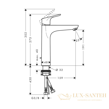 смеситель для раковины hansgrohe focus e2 31608000