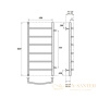 полотенцесушитель 400x800 водяной point афина pn04548 п6 с боковым подключением 500, хром