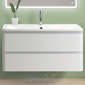 тумба под раковину belbagno albano albano-900-2c-so-bl подвесная, bianco lucido