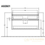 тумба под раковину villeroy & boch venticello a92601dh 95.3x50.2x59, белый