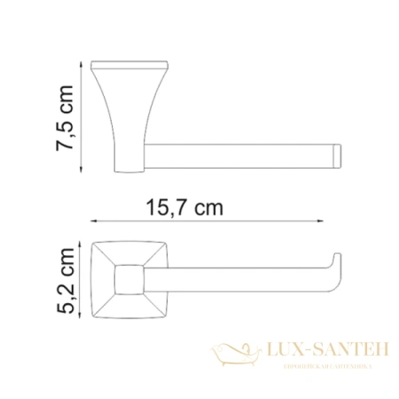 бумагодержатель wasserkraft wern k-2596, хром