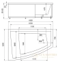 акриловая ванна aquatek оракул 180x125 ork180-0000014 правая, с гидромассажем (пневмоуправление), с фронтальным экраном