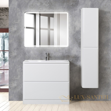 тумба под раковину belbagno albano albano-1000-2c-pia-bl 100 см, bianco lucido