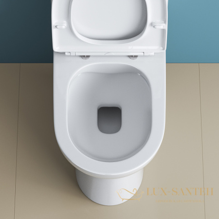 унитаз компакт belbagno lounge bb045cpr/bb045/051sc с бачком и с сиденьем микролифт, белый