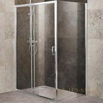 душевой уголок belbagno unique unique-ah-1-100/115-90-c-cr 115x90 см профиль хром, стекло прозрачное 