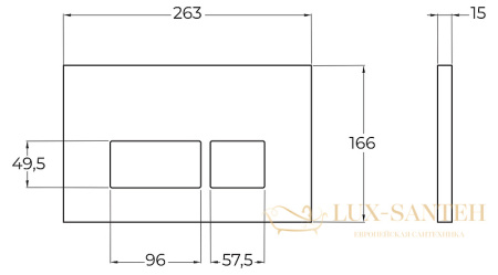 клавиша смыва belbagno bb040cr.mat, хром матовый