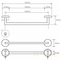 полотенцедержатель 65,5 см bemeta neo 104204045, нержавеющая сталь