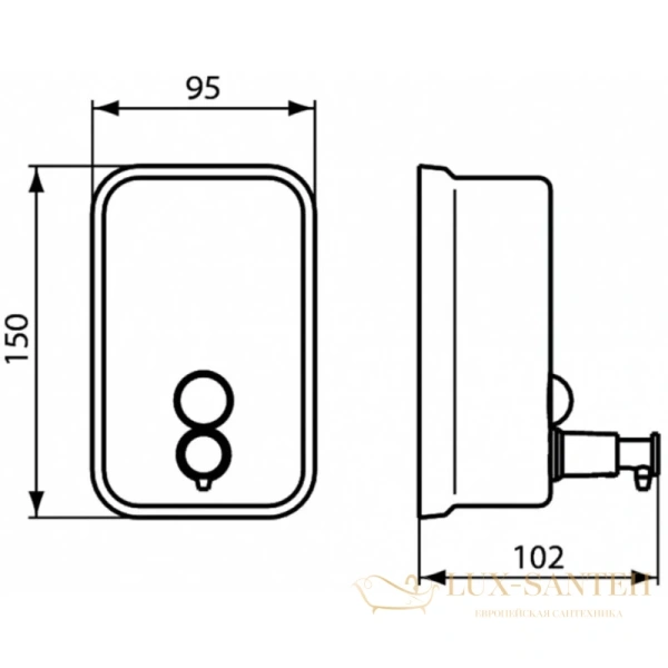 диспенсер ideal standard iom a9109my для мыла 500 мл, нержавеющая сталь