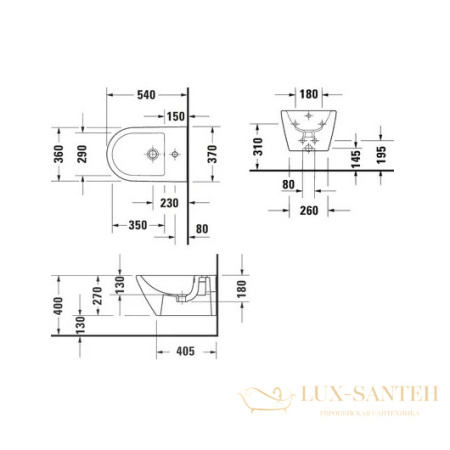 биде duravit d-neo 2294150000 подвесное, белый