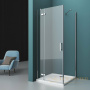 душевой уголок belbagno kraft kraft-a-12-90-c-cr-l 90х90 см профиль хром, стекло прозрачное 