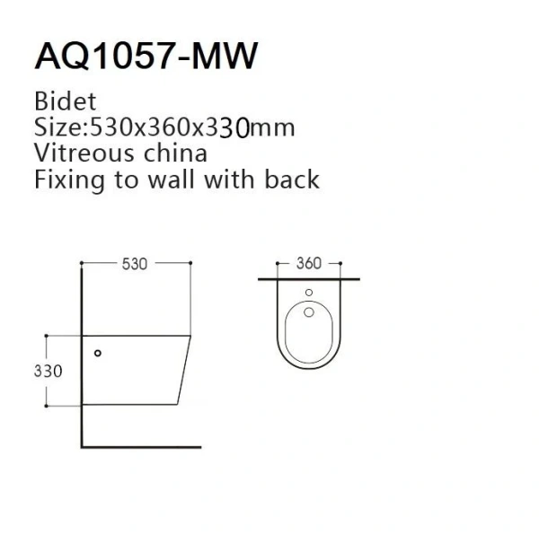 биде подвесное aquatek вега aq1057-mw