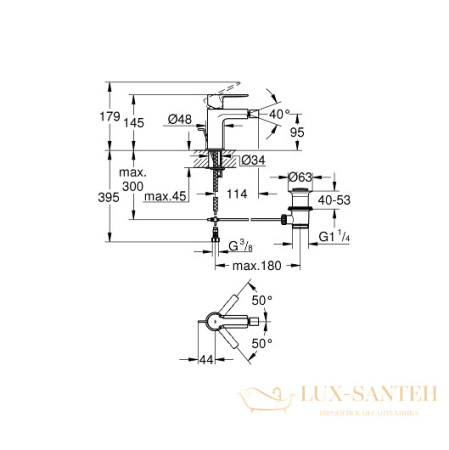 смеситель grohe lineare 33848001 для биде, хром