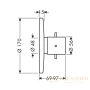 термостат встраиваемый axor starck, 10710000, для душа, с запорн. вентилем (внешняя часть), хром