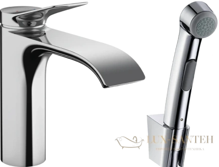 смеситель для раковины hansgrohe vivenis 110 75210000 с гигиеническим душем