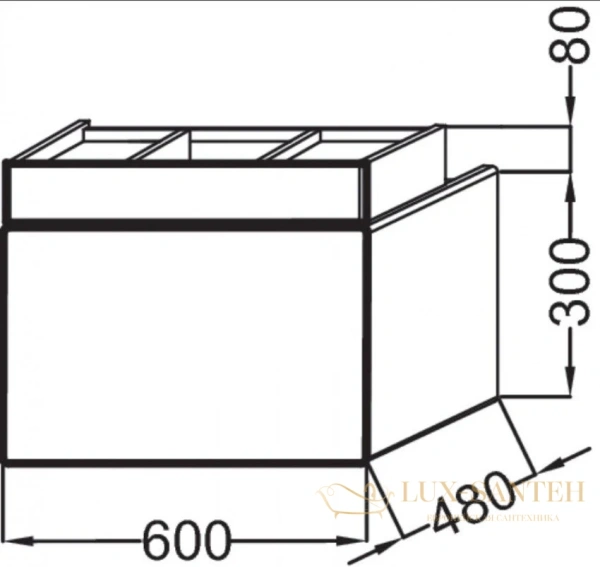 тумба под раковину jacob delafon terrace 60x48 eb1185-274 черный