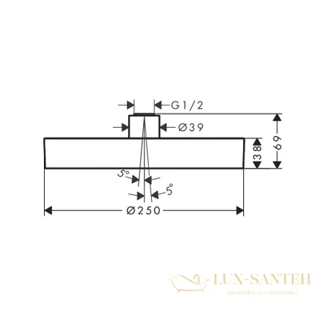 верхний душ 250 мм hansgrohe rainfinity 250 1jet 26228700 белый матовый