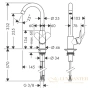смеситель hansgrohe logis 71835000 для кухонной мойки