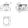 комплект  ideal standard tesi rimless tt00003/121ac, унитаз с инсталляцией, с сиденьем и клавишей смыва, белый глянцевый