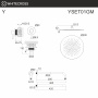 система для душа скрытого монтажа whitecross y yset01gm, оружейная сталь
