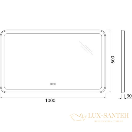 зеркало belbagno marino spc-mar-1000-600-led-tch-warm 100 см с подсветкой, с подогревом, с сенсорным выключателем 