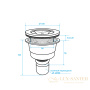 сифон rgw 44242000-01 для душевого поддона s-20, белый