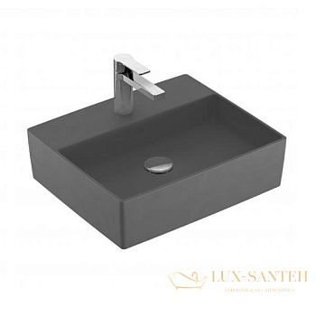 раковина накладная villeroy & boch memento 2.0 4a0751i4 ceramicplus 500х420 мм, graphite