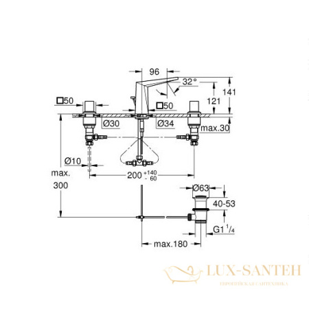 смеситель grohe allure brilliant 20342000 для раковины, хром