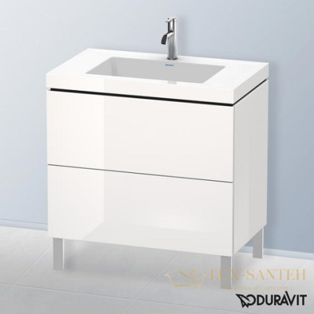 тумба с раковиной duravit l-cube lc6937o2222 800х480х698 мм, белый