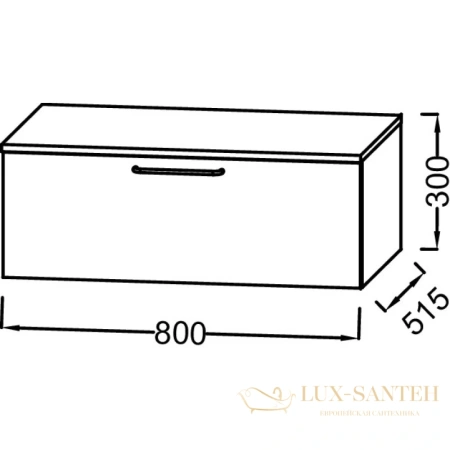 тумба jacob delafon odeon rive gauche eb2538-r6-n14 80 см, серый антрацит