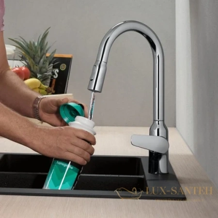 смеситель для кухни hansgrohe focus m42 71800000 с вытяжным душем хром