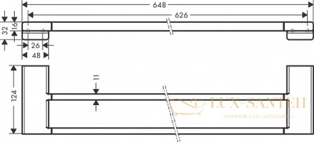 полотенцедержатель hansgrohe addstoris 41743700, белый матовый