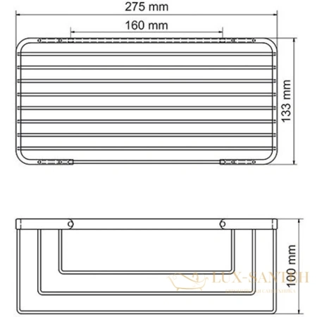 полка wasserkraft exter k-744 27,5 см, светлая бронза