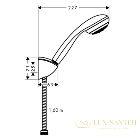 душевой набор hansgrohe crometta 85 mono 27577000 с держателем и шлангом 160 см