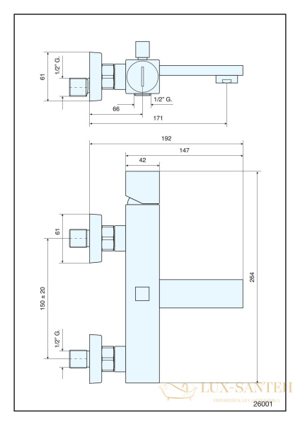 смеситель emmevi gea 26001/cr для ванной без рычага, хром