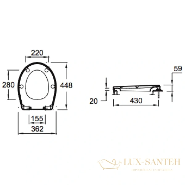 крышка-сиденье jacob delafon patio e70021-00 с микролифтом, белый