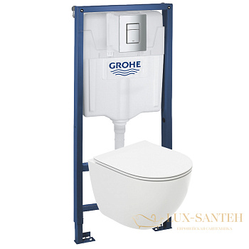 комплект grohe rapid sl gh 39182001, инсталляция и унитаз подвесной безободковый