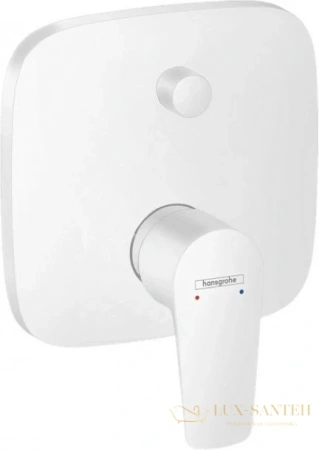 смеситель для ванны с душем hansgrohe talis e 71745700, белый матовый