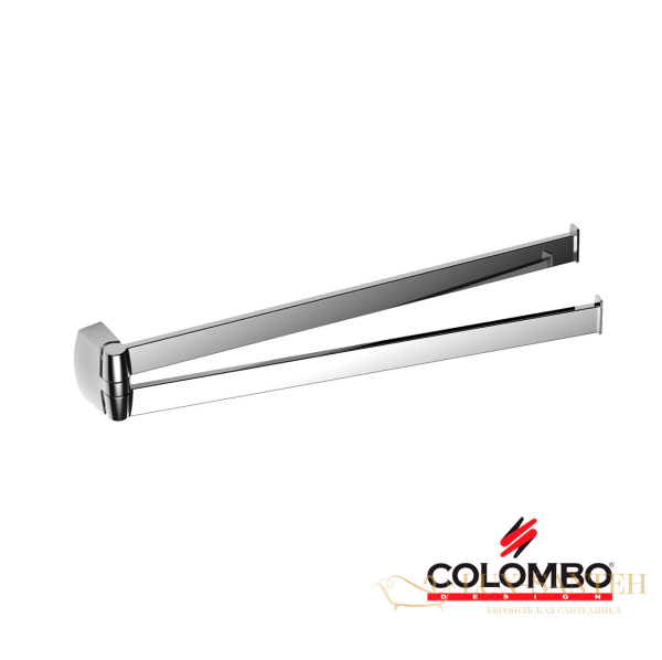 полотенцедержатель двойной colombo design trenta b3012.cr 35 см, хром